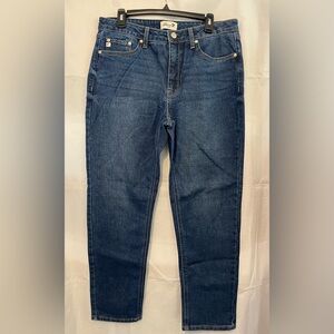 Seven7 Dark Blue Straight Leg Women's Jeans